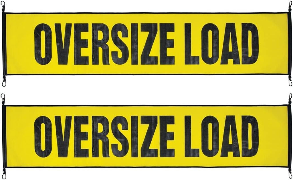 Oversize Load Banner with Metal Hooks, 2 Pack E5325