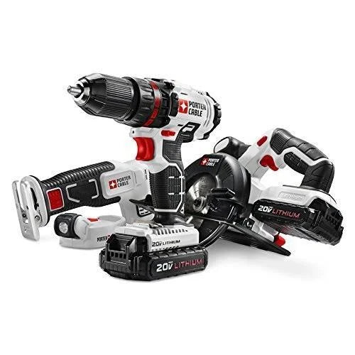 Cordless Drill Combo Kit Power Tool, 4-Tool X90274