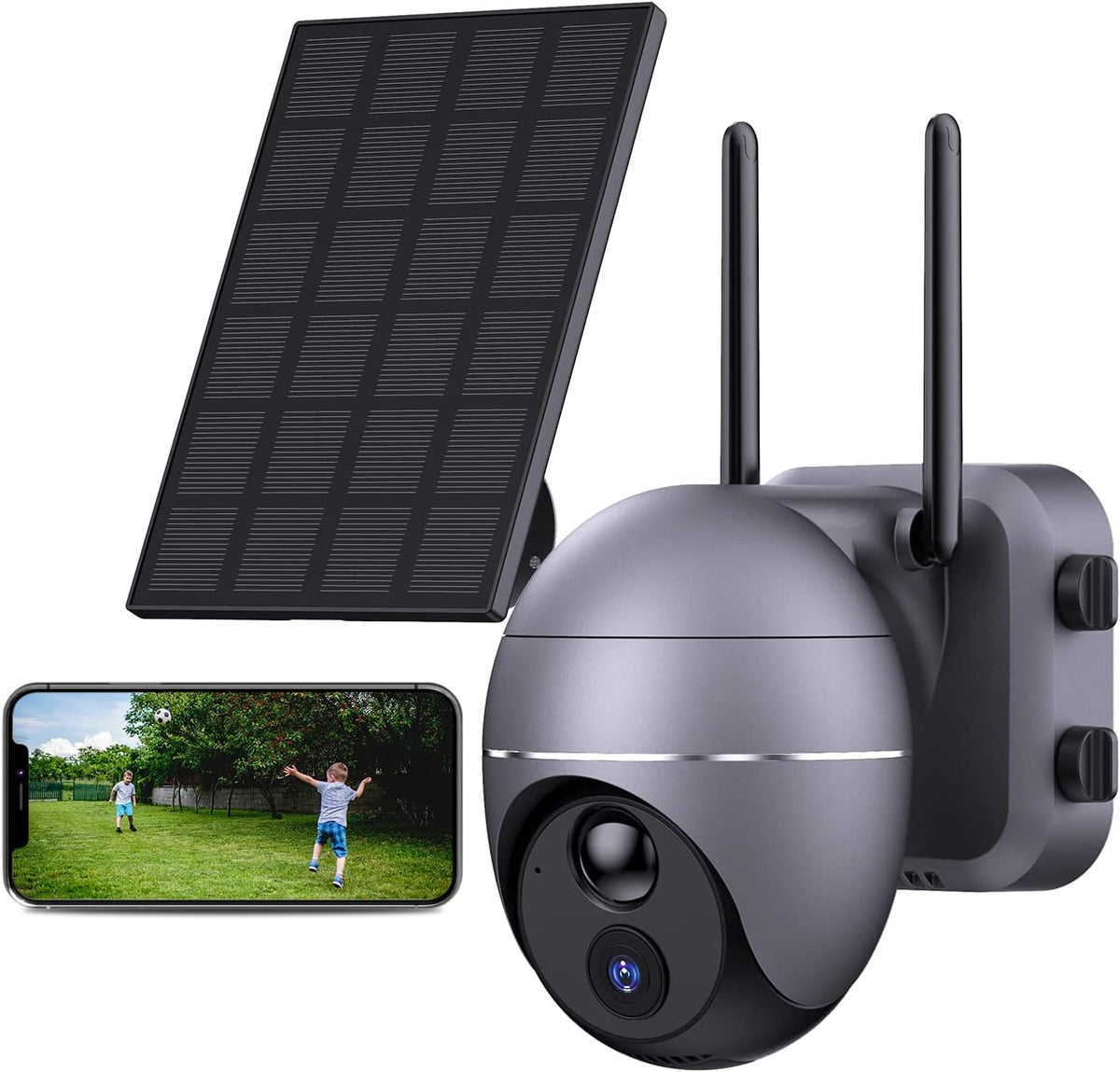 1080P Solar Powered Wireless Outdoor Security Camera with Night Vision V713311