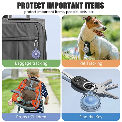 Waterproof Clear Airtag Holder with Keychain Z302602