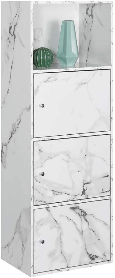 White 3 Door Storage Cabinet J56659
