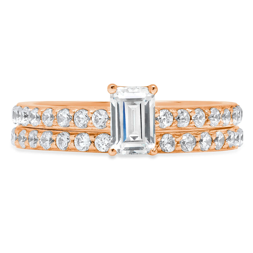 18K Rose Gold Engagement Ring with Natural Diamond X790