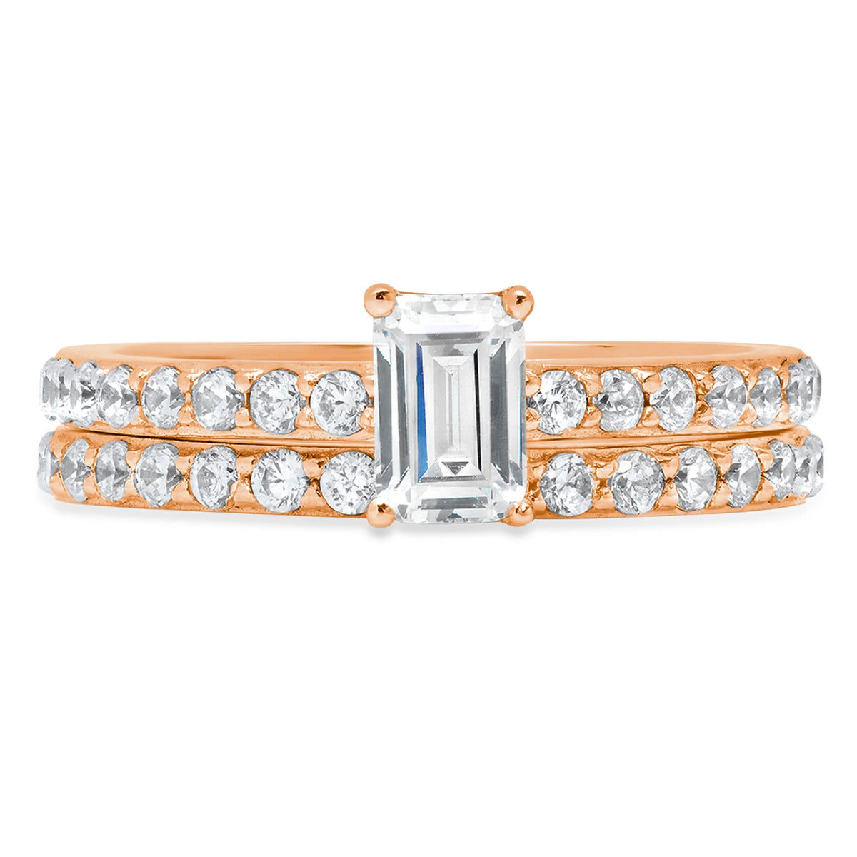 18K Rose Gold Engagement Ring with Natural Diamond X790