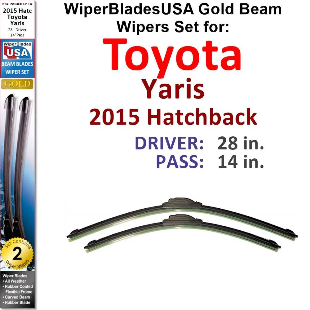 Toyota Yaris Beam Wiper Blades Set of 2 H26032