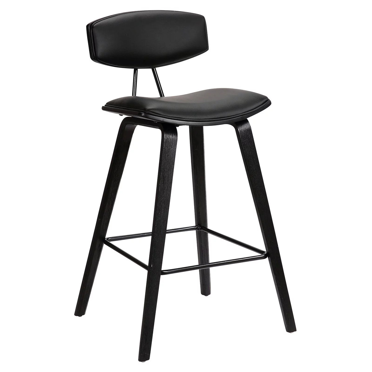 25.5" Modern Faux Leather Barstool W11834