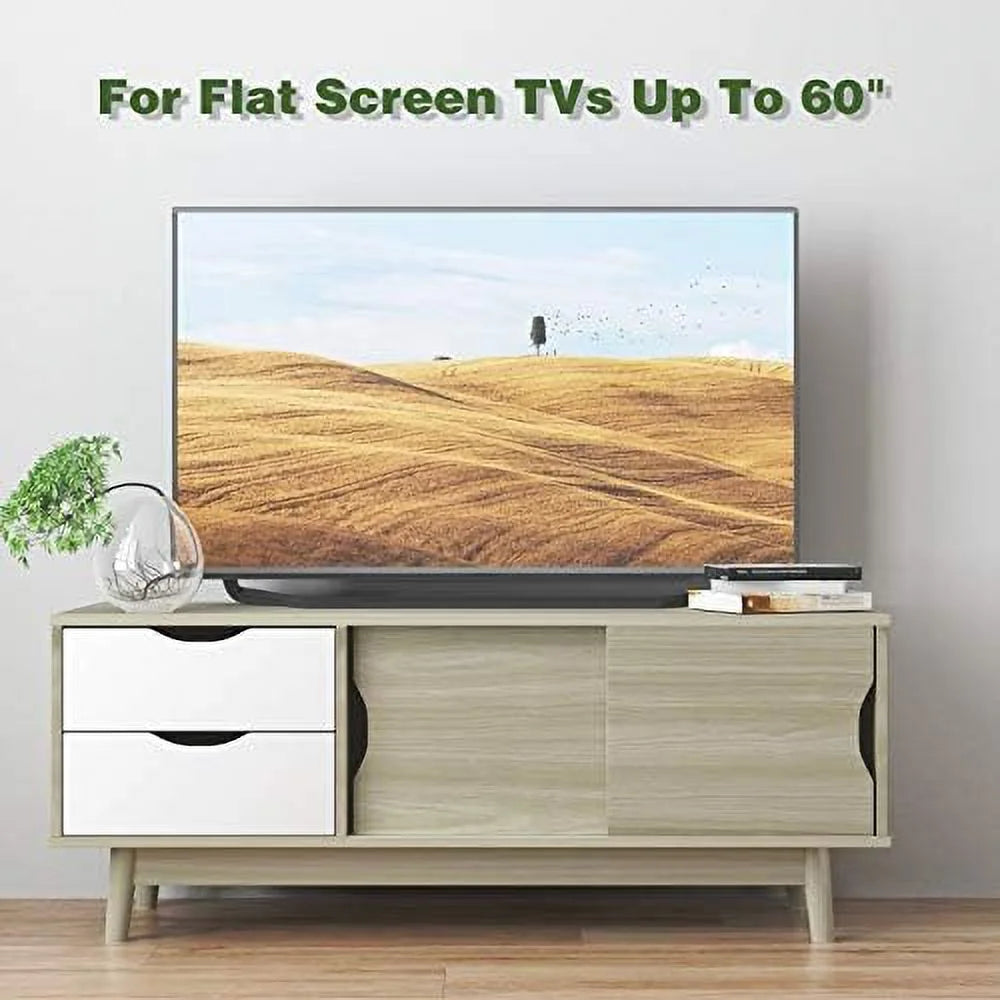Modern Wood TV Stand with 2 Drawers & 2 Sliding Doors V722711