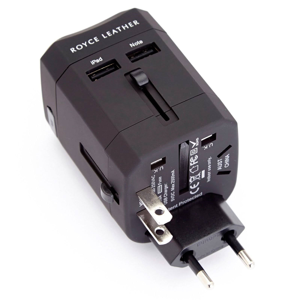 Black Travel Adapter Wall Plug N88809