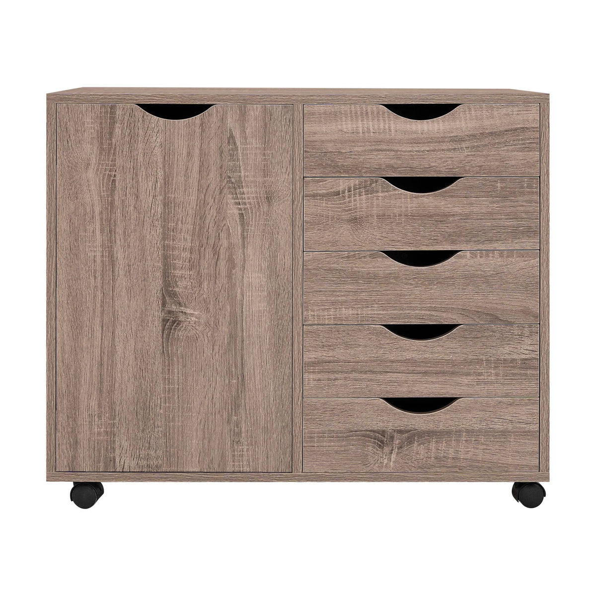 White Wooden Mobile File Cabinet L843