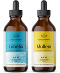 Lobelia Extract and Mullein Leaf Liquid Drops 4 fl oz 2 Pack Q915