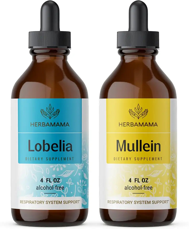 Lobelia Extract and Mullein Leaf Liquid Drops 4 fl oz 2 Pack Q915