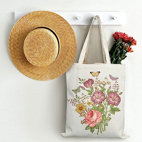 6 Pcs Canvas Book Totes Bags U809