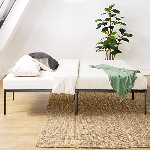 14 Inch White Metal Platform Bed Frame B8811