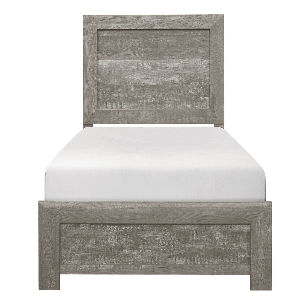 4pc Twin Size Bedroom Set with Nightstand Dresser Mirror P651