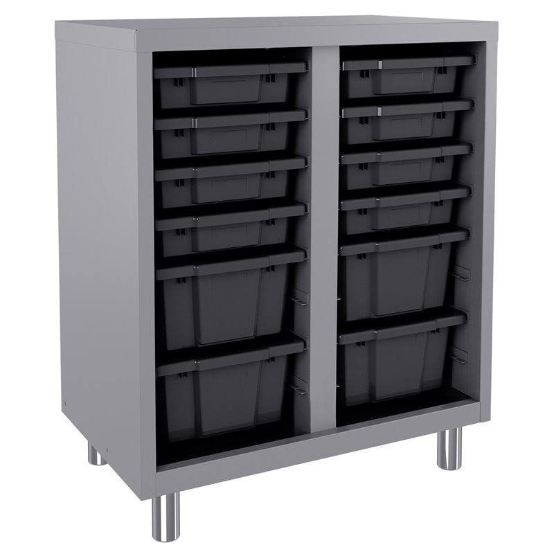 Bin Storage Cabinet 36x30x18 in Platinum Graphite T1971