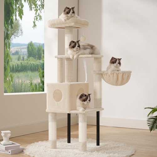 49.2 Inches Smoky Gray Cat Tree Y93741