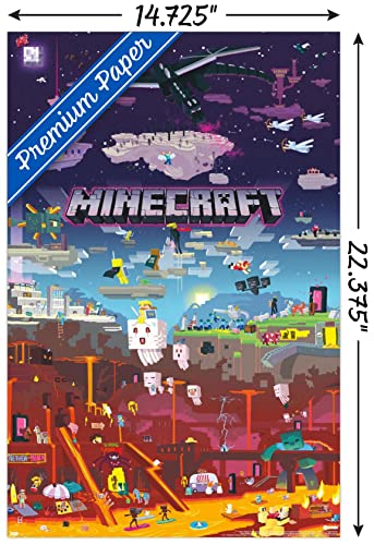 Minecraft World Beyond Wall Poster 22.375" x 34" Unframed S22196