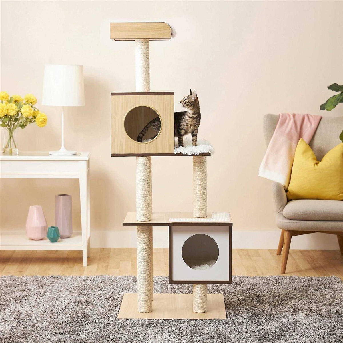 62-in Modern Cat Tree Condo R1935