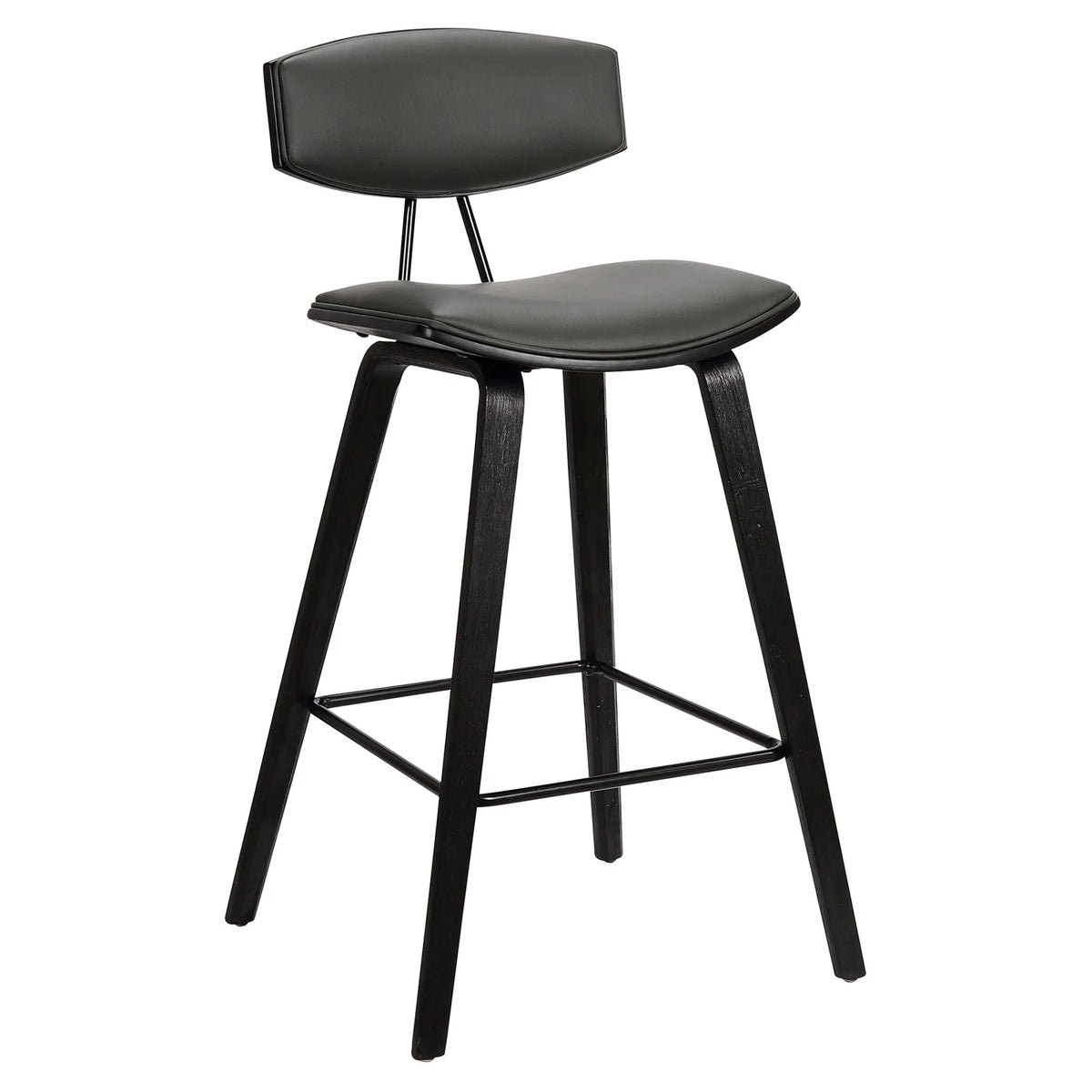 25.5" Modern Faux Leather Barstool W11834