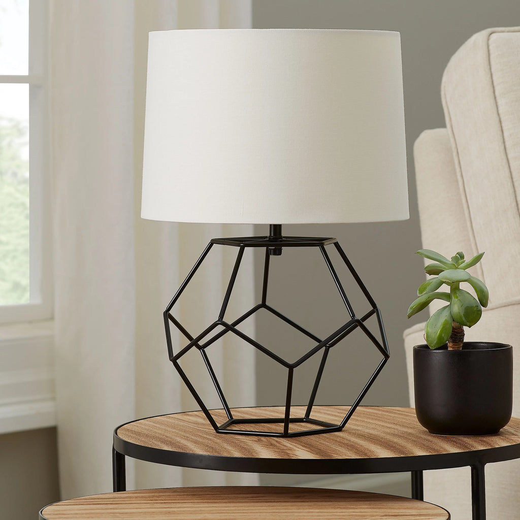 Black Metal Table Lamp with Shade F282313