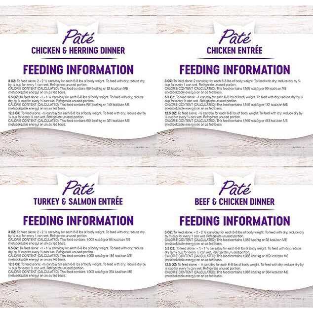 Premium Canned Cat Wet Food Pate 12 Pack 4 Flavor K439633