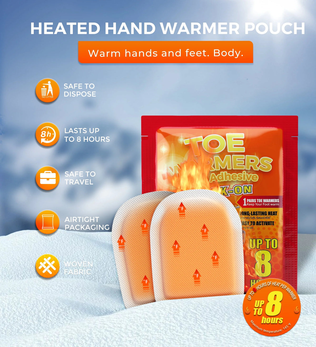 55 Pack Adhesive Toe Warmers A167