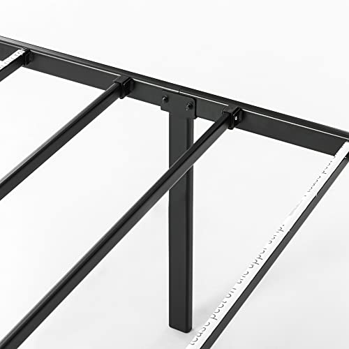 14 Inch White Metal Platform Bed Frame B8811