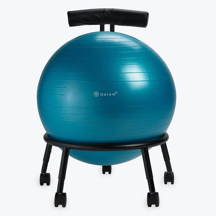 Black Yoga Balance Ball Chair T7586