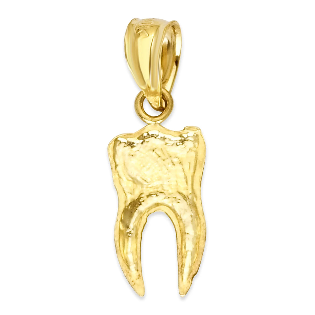 14k Solid Gold Human Tooth Pendant H757813