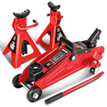 Low Profile Hydraulic Trolley Floor Jack with 2 Ratchet Jack Stands, 2 Ton Capacity G943621