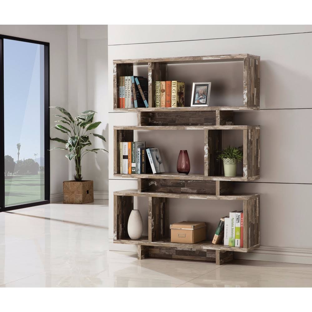 Brown Wooden Open Bookcase T767