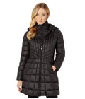 Black Hooded Packable Puffer Coat G789