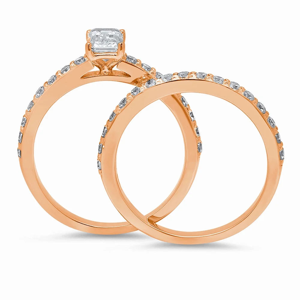 18K Rose Gold Engagement Ring with Natural Diamond X790