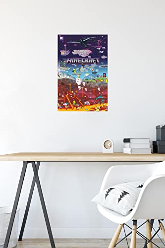 Minecraft World Beyond Wall Poster 22.375" x 34" Unframed S22196