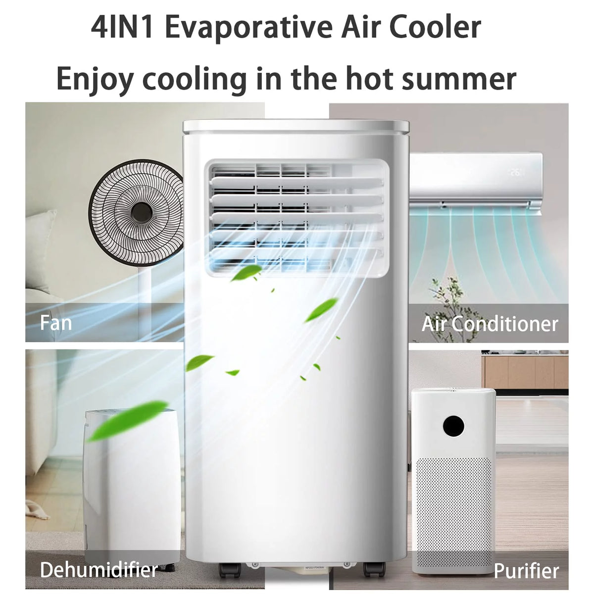 8000 BTU 3-in-1 Portable Air Conditioner with Digital Display N606024