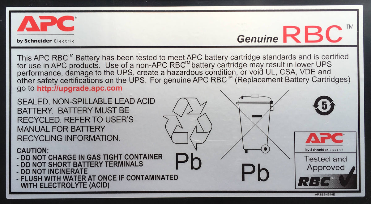 Replacement Battery Cartridge #6 UPS Battery O852