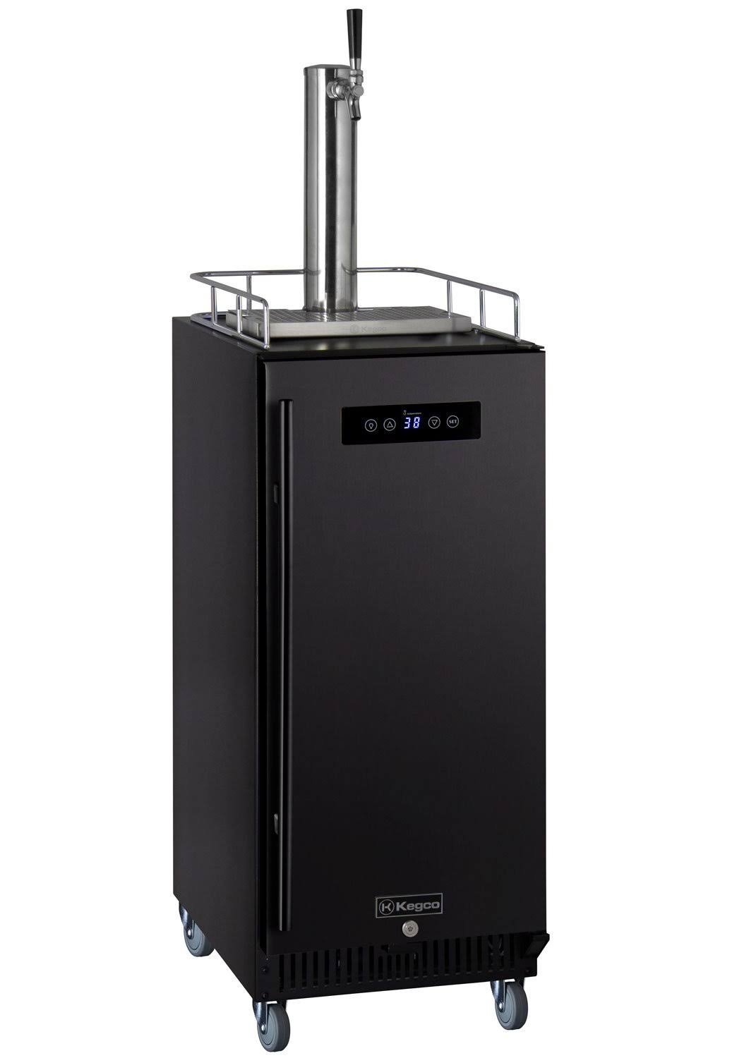15" Wide Single Tap Black Commercial Kegerator A722