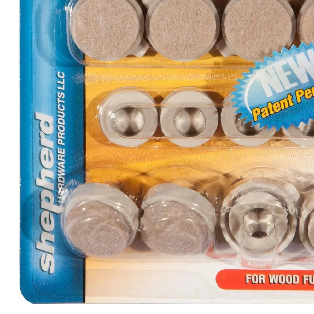 Beige Round Furniture Pads 8 Count Q305252