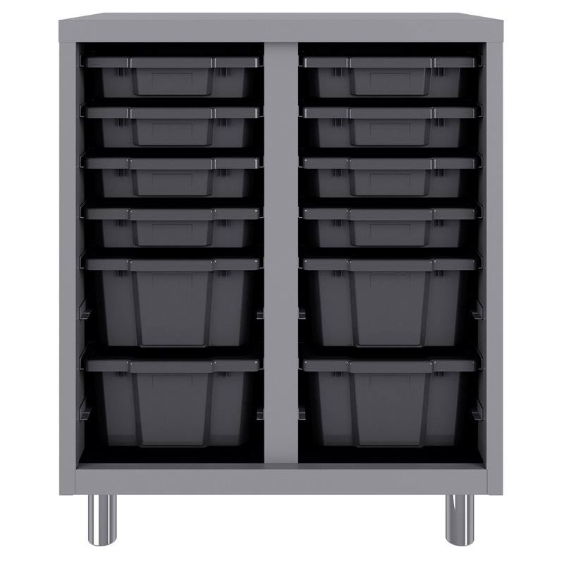 Bin Storage Cabinet 36x30x18 in Platinum Graphite T1971
