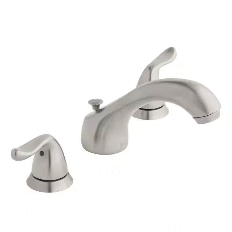 8 in. Widespread Double-Handle Low-Arc Bathroom Faucet in Brushed Nickel W81212