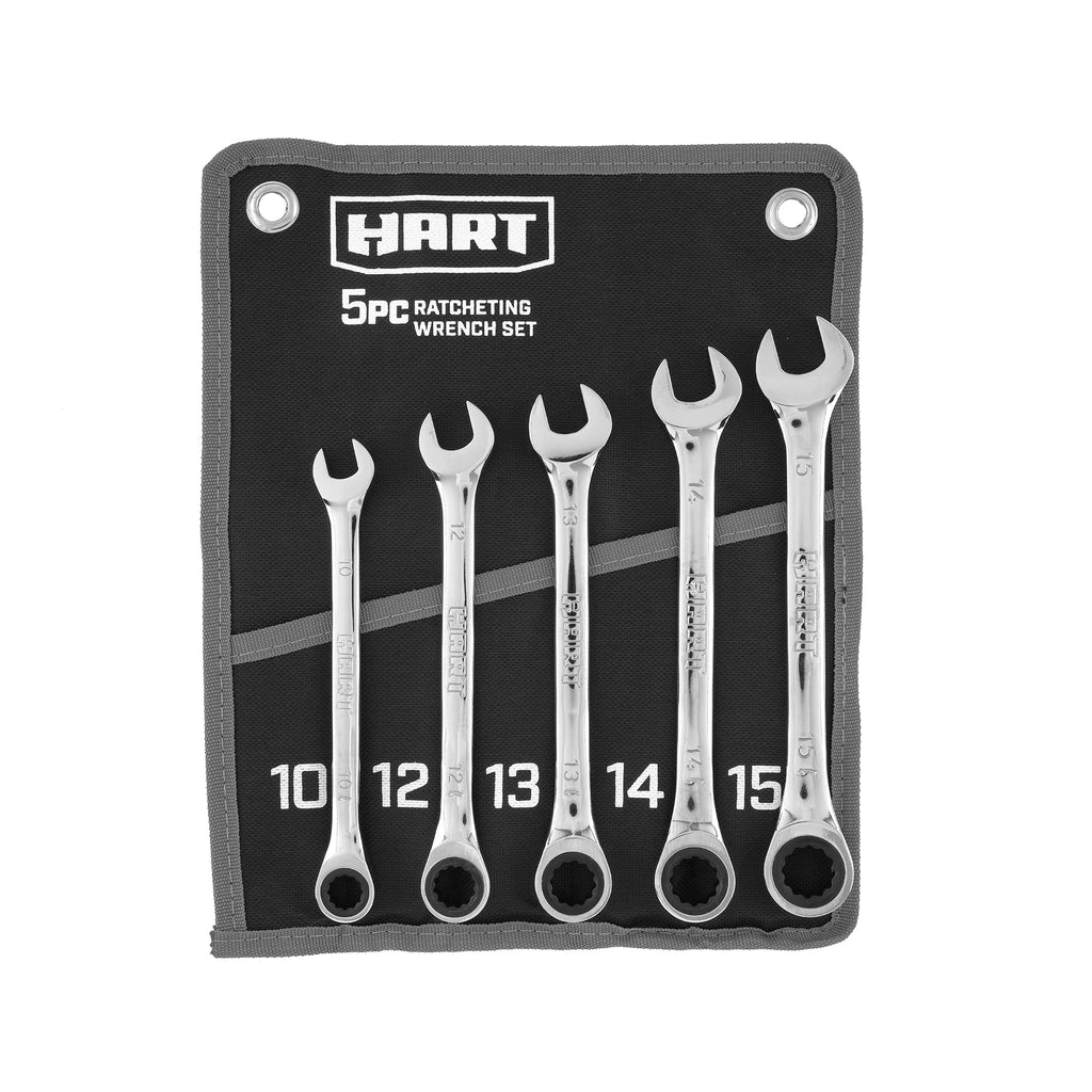 5-Piece Ratcheting Wrench Set with Tool Pouch R7711