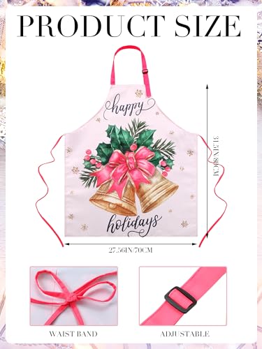6 Pcs Christmas Aprons with Pockets N629