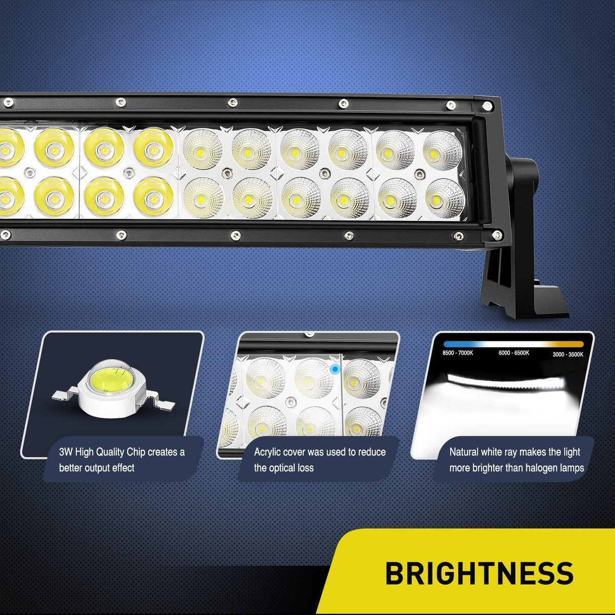 42Inch 240W Curved LED Work Light Spot Flood Combo Driving Fog Lights, Pack of 2 C19055