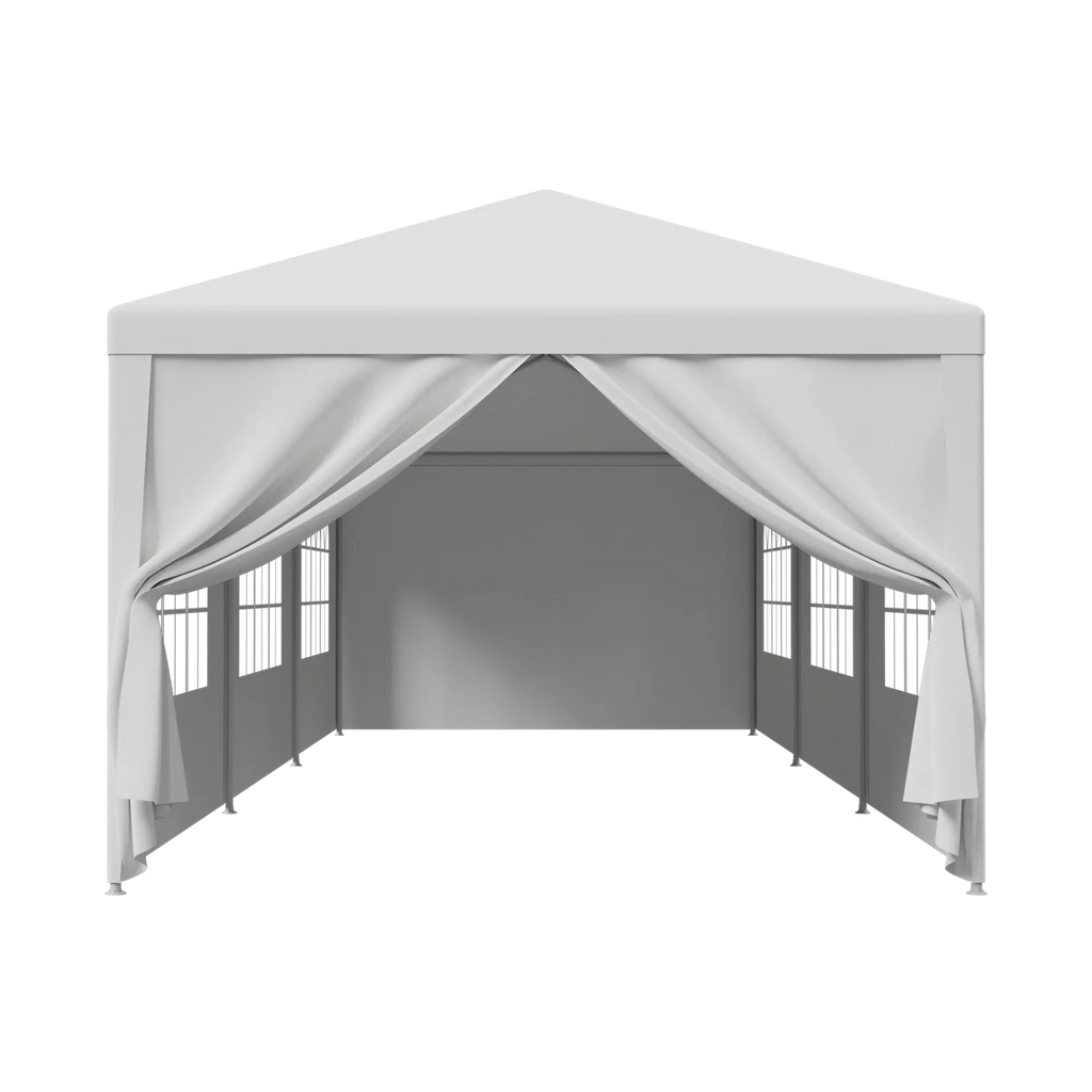 10'x30' White Outdoor Gazebo Canopy Tent with 8 Removable Walls I971