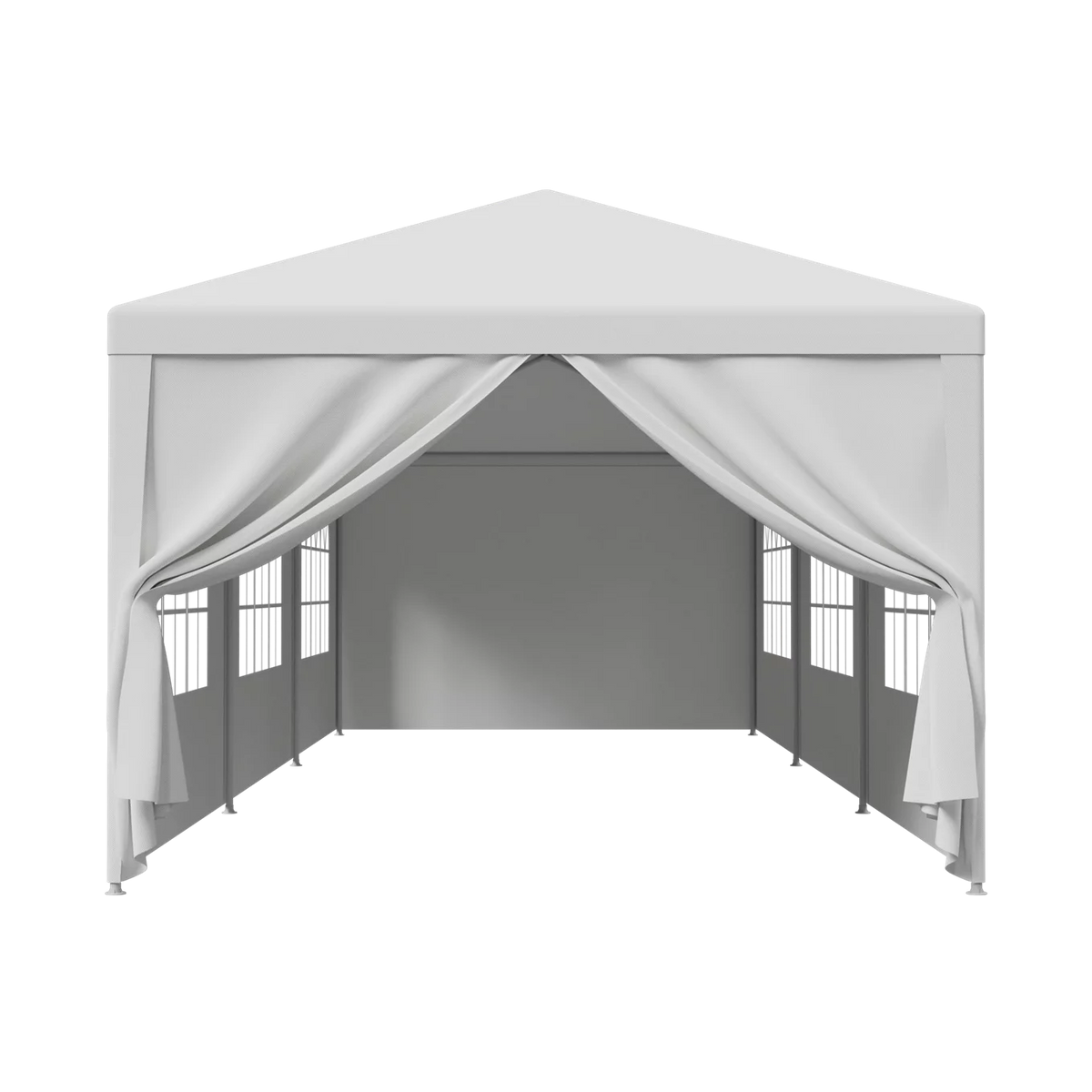10'x30' White Outdoor Gazebo Canopy Tent with 8 Removable Walls I971