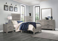 4pc Twin Size Bedroom Set with Nightstand Dresser Mirror P651