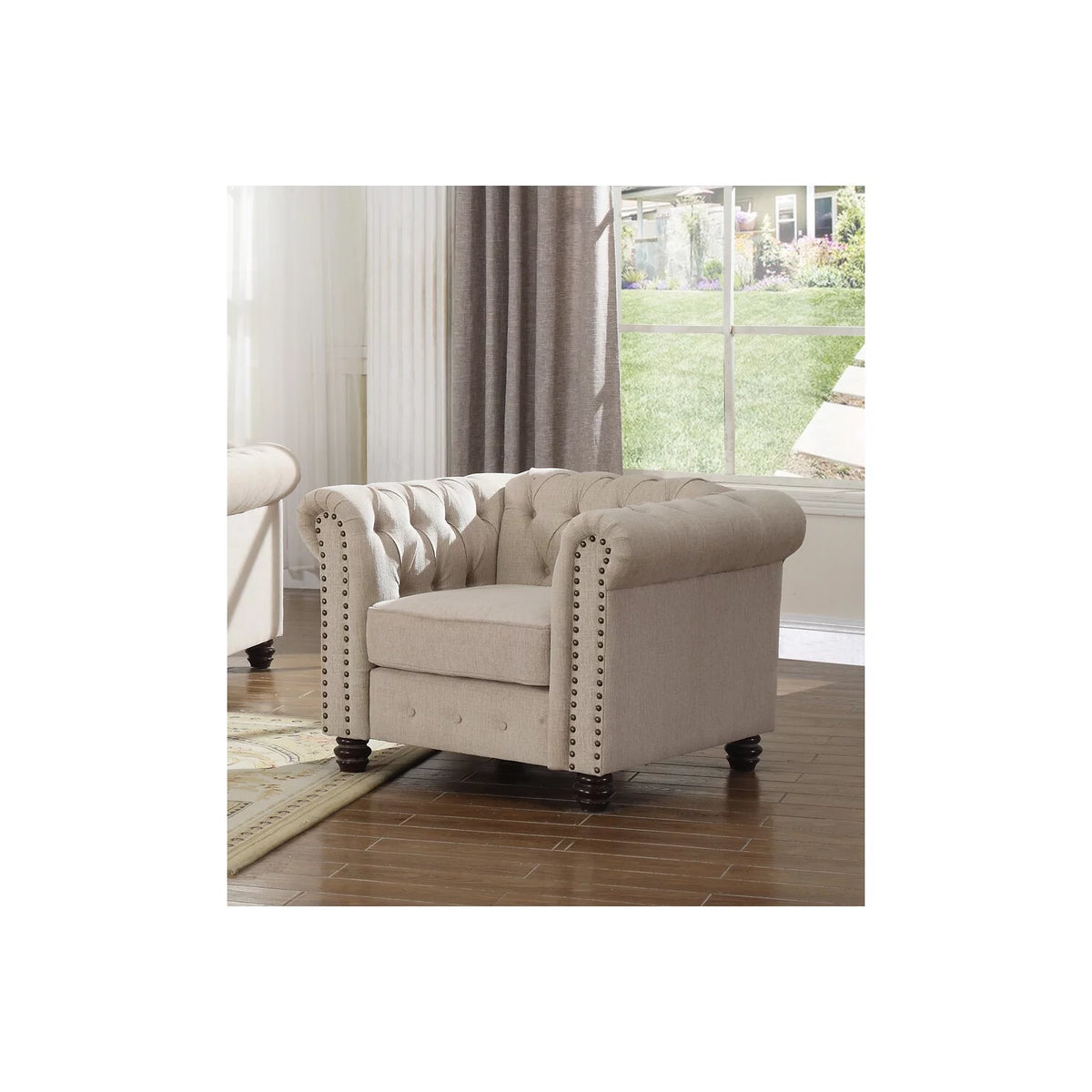 Beige Upholstered Chair J761570