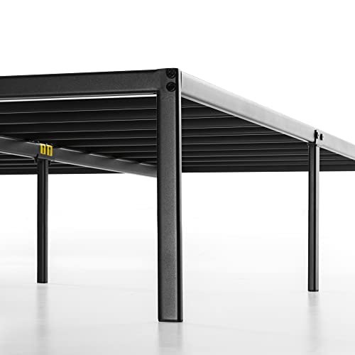 14 Inch White Metal Platform Bed Frame B8811