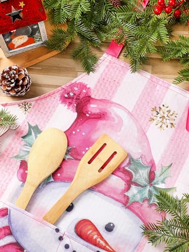 6 Pcs Christmas Aprons with Pockets N629