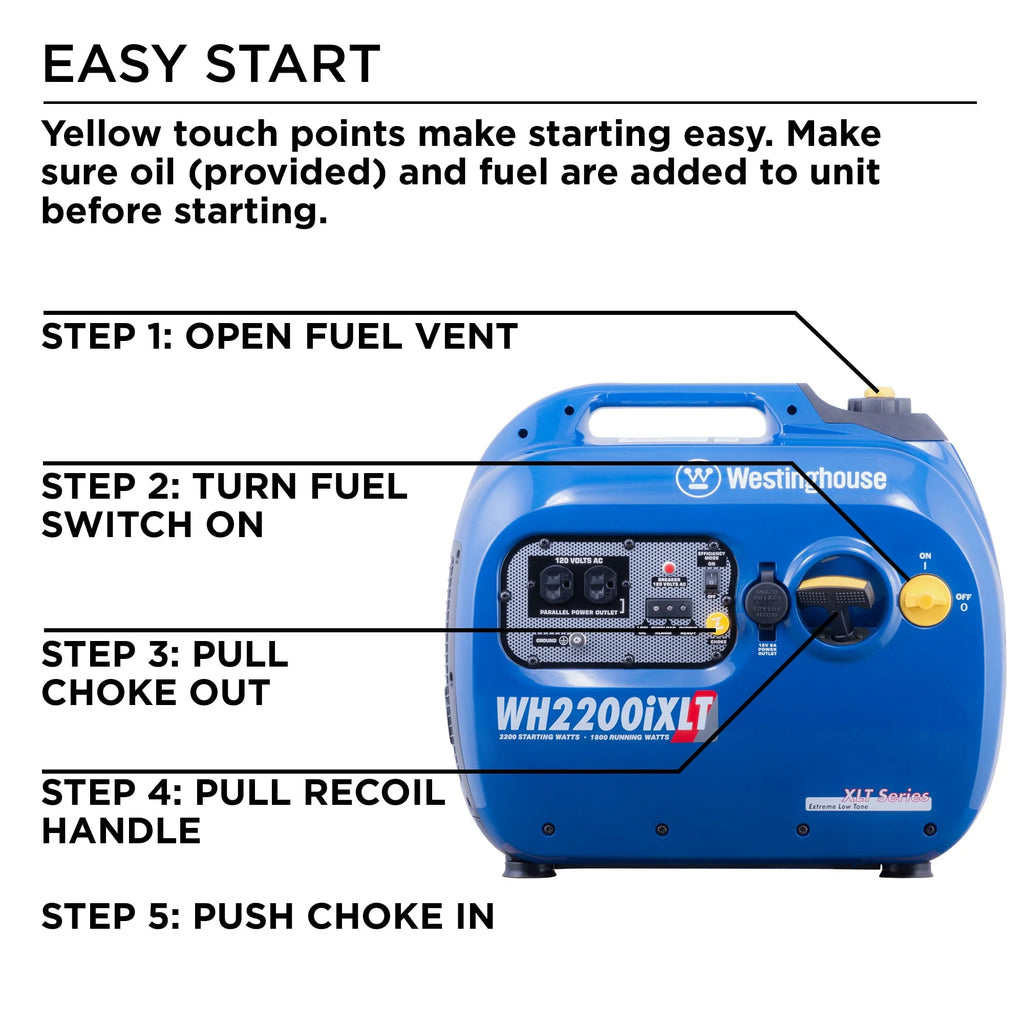 Portable Inverter Generator 1800 Rated Watts & 2200 Peak Watts D498