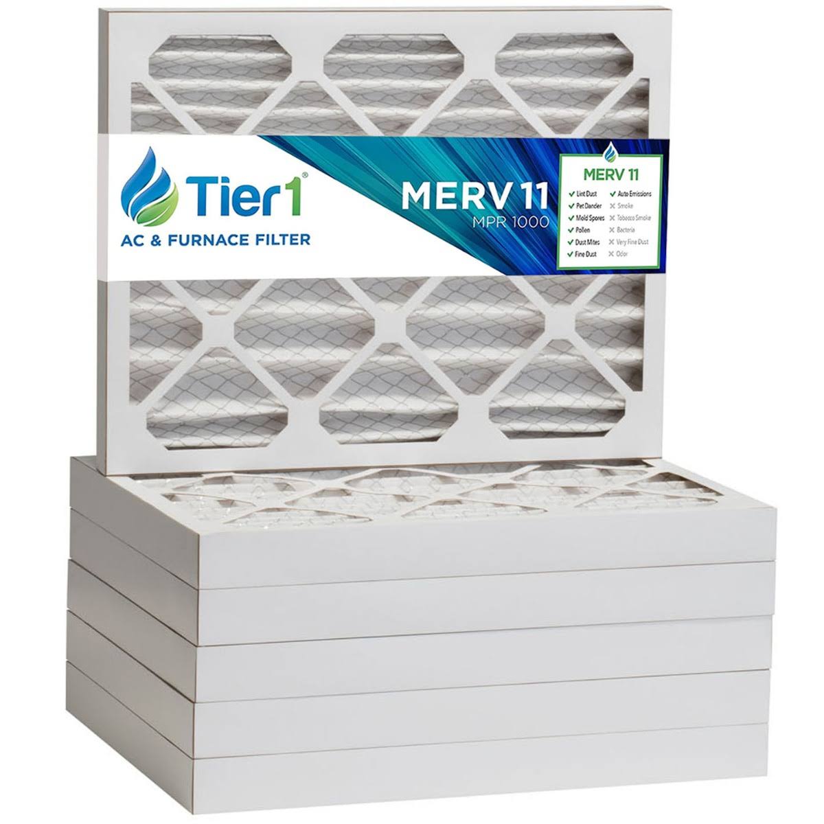 16x20x2 MERV 11 Pleated Air Filter 6 Pack R8667